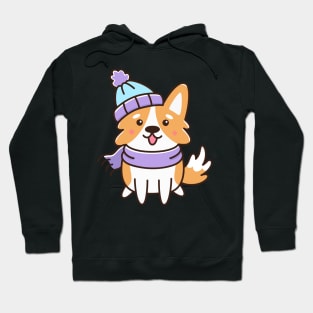 Winter corgi dog Hoodie